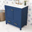 Meuble-lavabo 30 po avec lavabo encastré et rangement avec portes à fermeture douce et tiroir-794745240