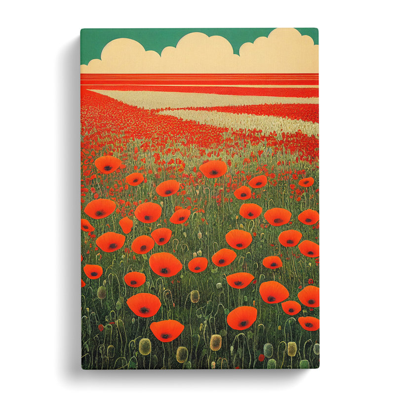 Mogensen Poppy Field Vol.2 - Wrapped Canvas, 50cm H x 35cm W x 3cm D