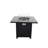 Hordville Square Steel Propane Smokeless Fire Pit Table