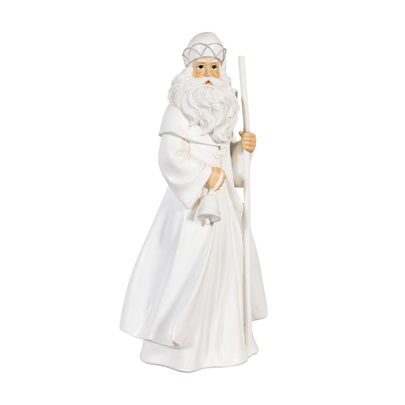 Statue de jardin en résine Saint Nick, H 20 po