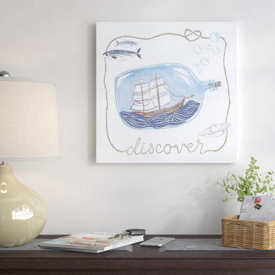 « discover », peinture sur toile tendue Ship In a Bottle Series