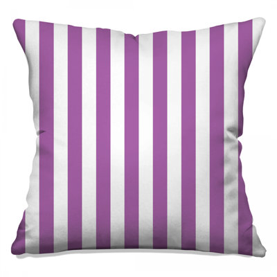 Purple Vertical Stripes Double Sided Throw Pillows