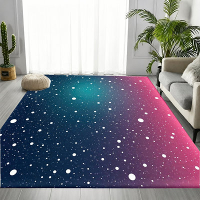 Tapis rose et bleu dégradé Galaxy