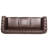 82.43" Dark Brown , Three Seater, With A And Long-Lasting Construction Rolled Arm 82.43", Seater Wearable Fabric-408949457