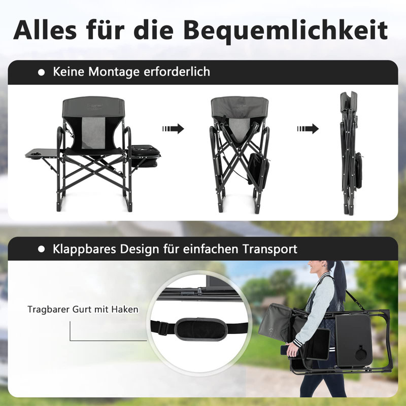 Folding Camping Chair, Black