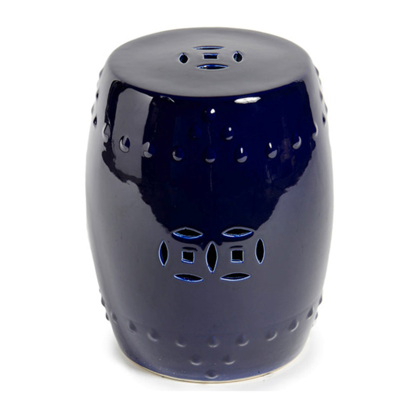 Asa Garden Stool, Cobalt Blue