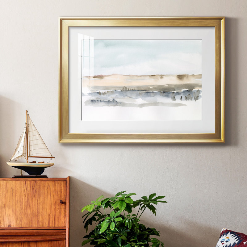 «Marsh Dunes II», reproduction encadrée de qualité supérieure - prête à être accrochée, Or, H 22,5 po x l 30,5 po x P 1 po