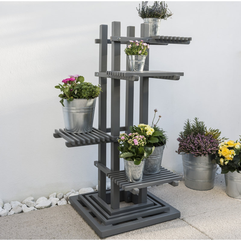 Osier Weather Resistant Plant Stand, Grey