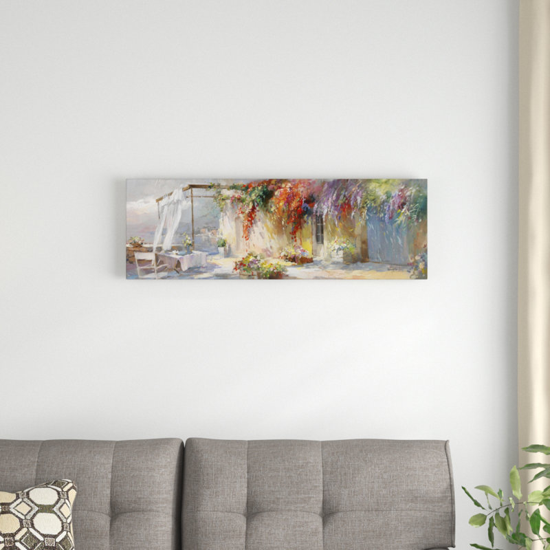 « gardino i », reproduction sur toile, H 16 po x l 48 po x P 1,5 po, Toile tendue