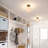 Gold Ceiling Light Fixture Flush Mount Light With Milk Opal Glass Shade