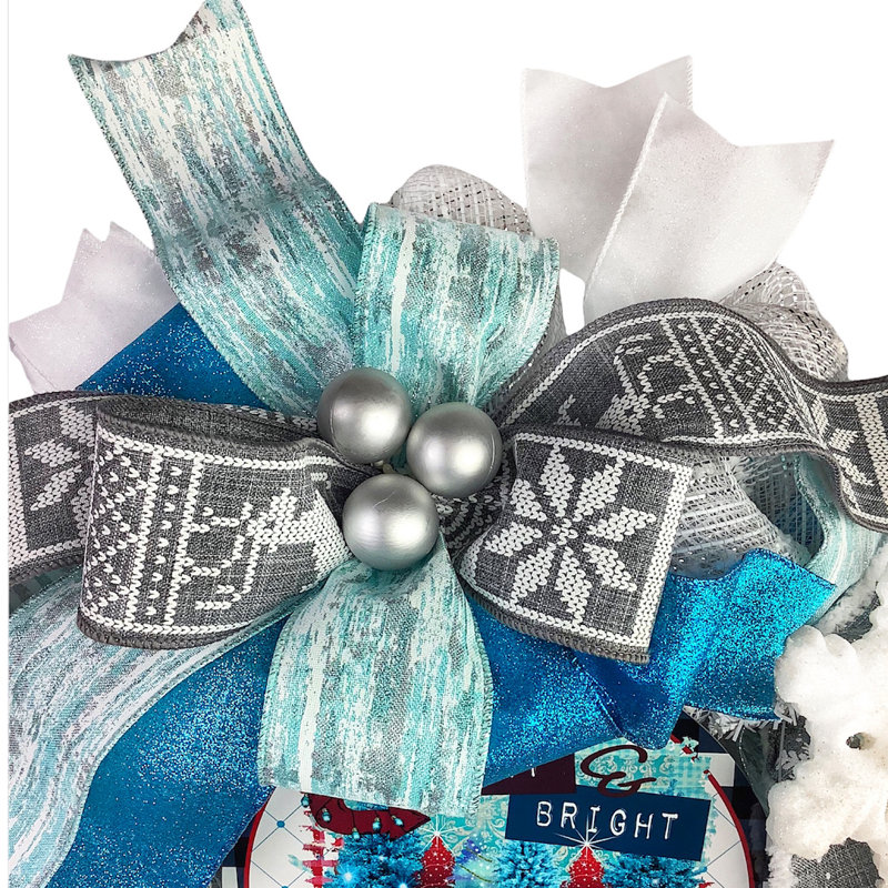 Couronne décorative en maille 18 po Paradise Merry & Bright Boutique