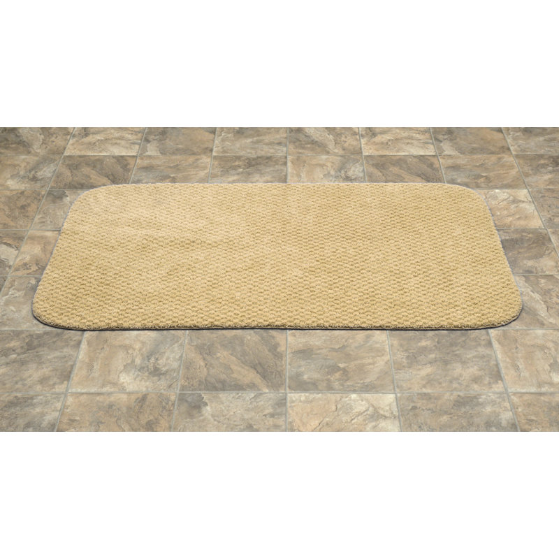 Tapis pour salle de bain en nylon avec envers antidérapant Juliahna, Lin, 30 po x 50 po
