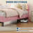 Twin XL Size Kids Soft Velvet Upholstered Bed Frame Cute Bear Design With LED Light Adjustable Headboard Pink Color With Storage Drawer For Girls And Boys-64602383