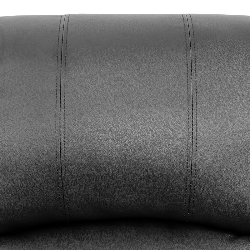 Causeuse noire en cuir Vegan, Noir
