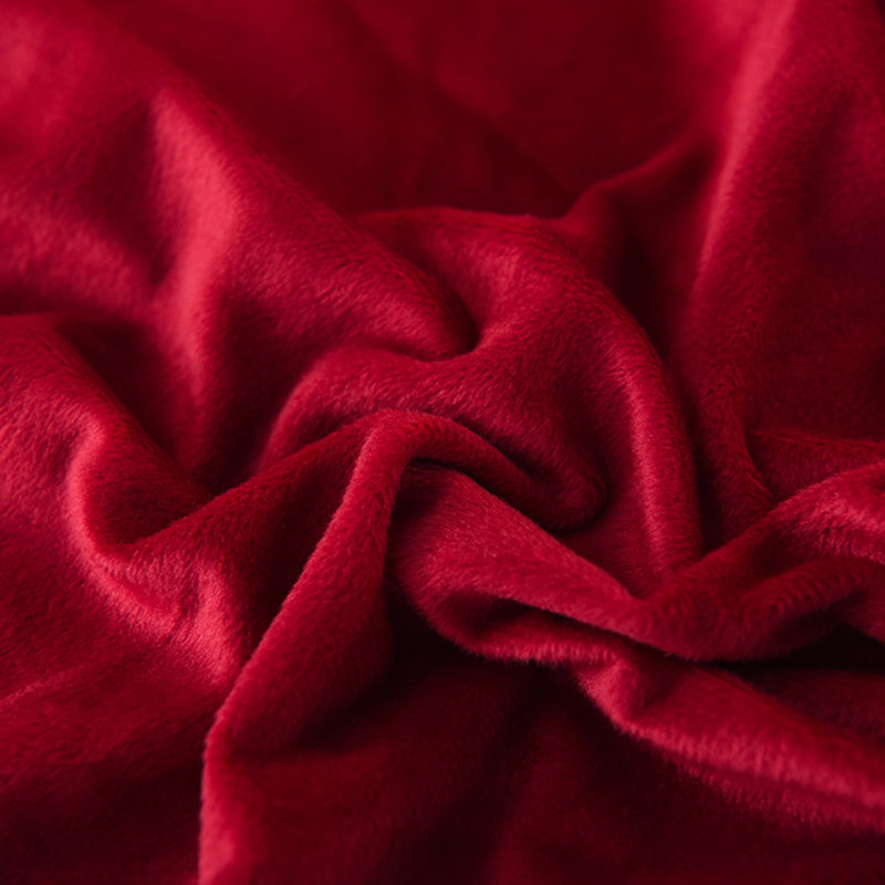 Ensemble de literie pour housse de couette de couleur unie américaine Lissther, Rouge, Queen