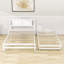 Lit plateforme double en bois avec lit gigogne réglable simple et tête de lit-1971116270