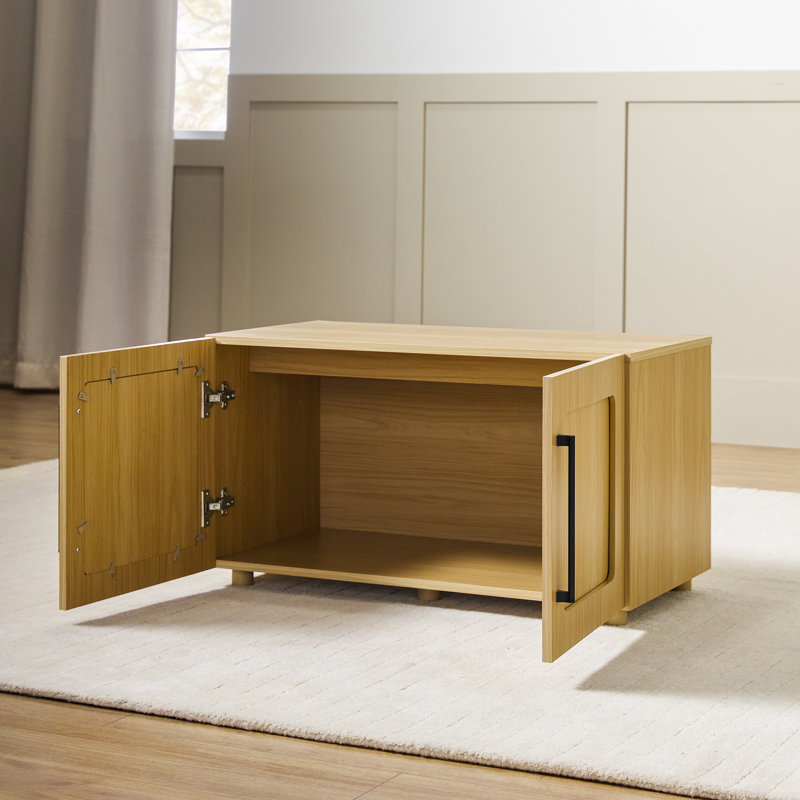 Modern 32" Framed Door Modular Accent Cabinet, Riviera, 34.25" H x 32" W x 16.5" D