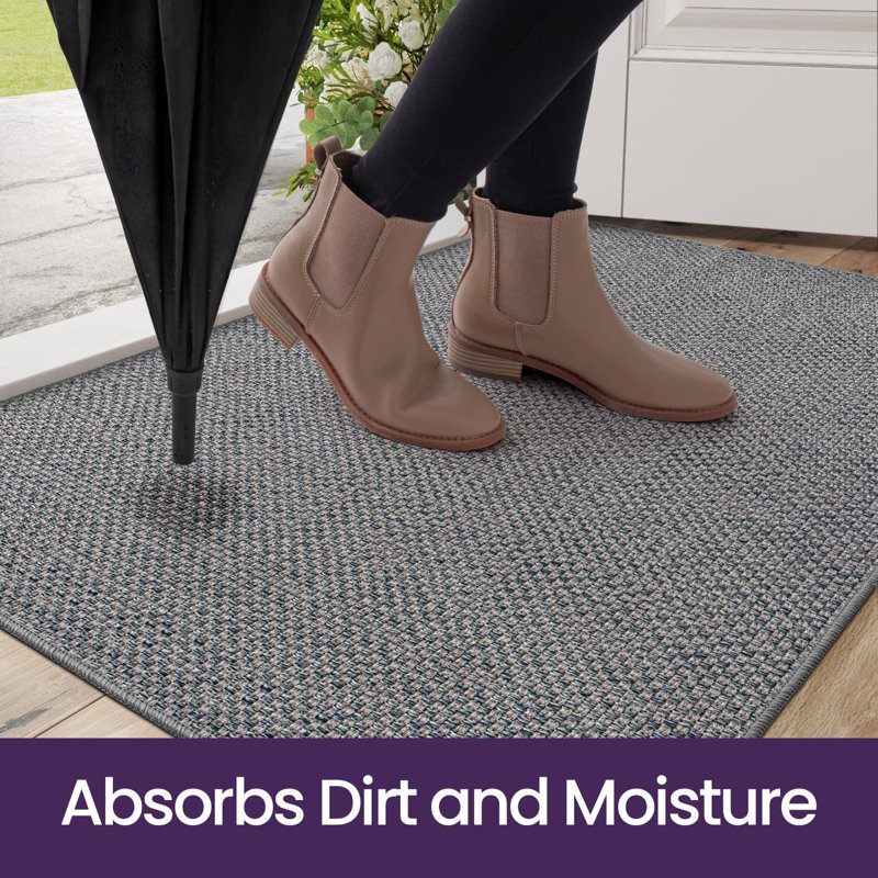 Non-Slip Doormat, Grey, 44 x 76 cm