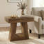 Table de bout en bois, petite table d'appoint à 2 niveaux avec base stable-1942413340