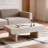 Coffee Table With Faux Marble Tabletop, Mid Century Modern Coffee Table-1766376797