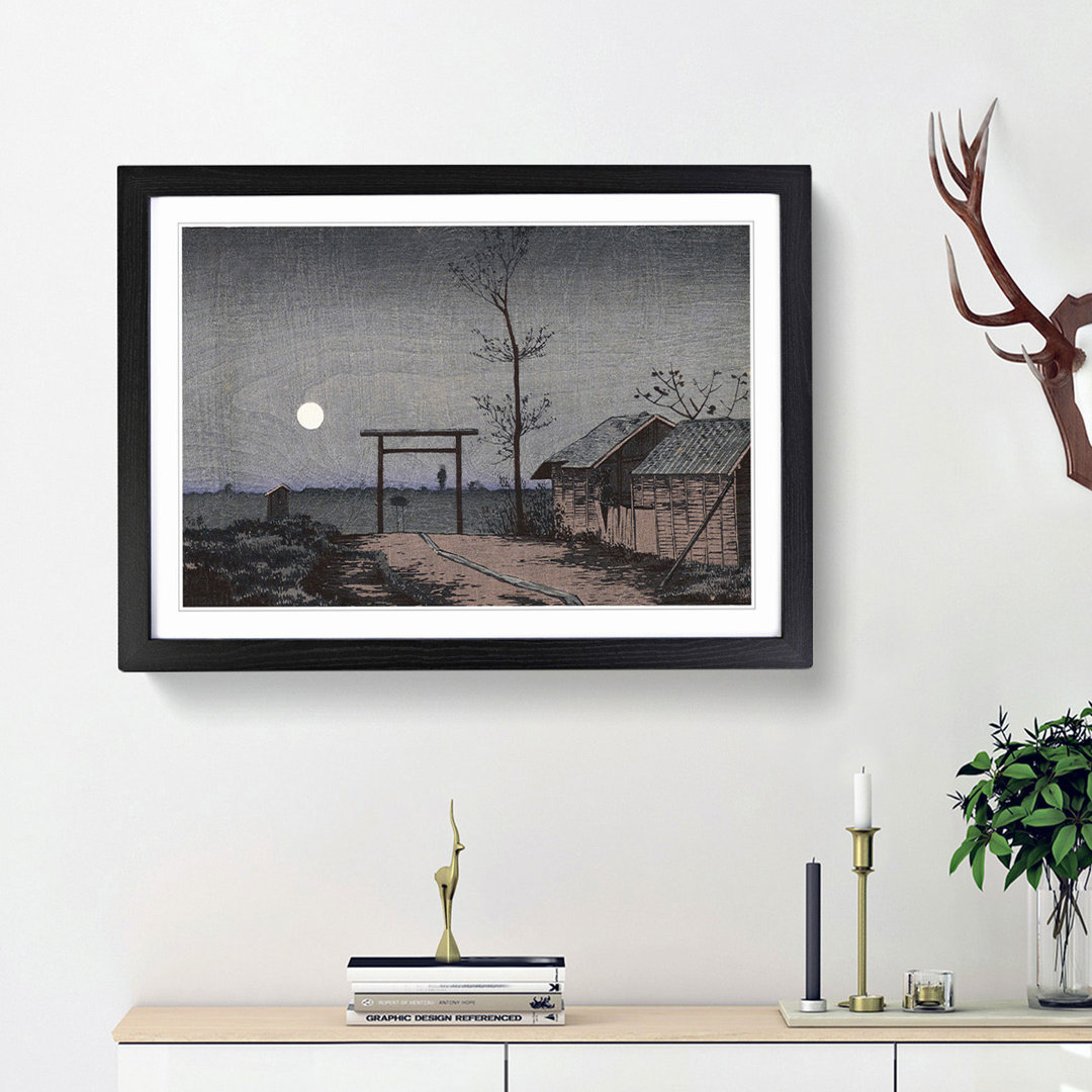 Moon in the Sky by Kobayashi Kiyochika - Picture Frame Painting Print