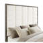 Ensemble de chambre à coucher 4 pièces, lit moderne de style Mid-Century, une table de chevet, une commode et un miroir de commode-130033251-130033253-130033256