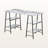 Excel White Finish 4-Shleves Computer Desk with Black Metal Leg, 29.75" H X 47.01" W X 23.55" D