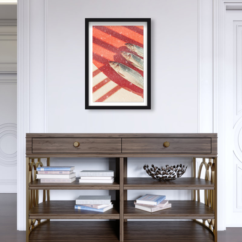 Coast Catch Print by Oliver Gal, 16.5"H x 11.5"W, Black Shadowbox