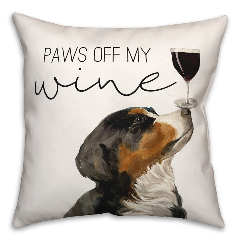 Housse et insert de coussin carré Paws of Wine