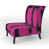 Mélange de polyester mauve / noir