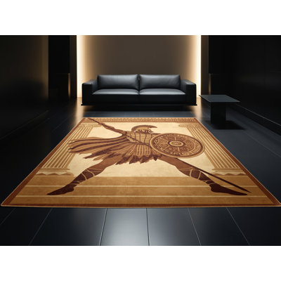 Tapis moelleux moelleux de style Spartan Warrior