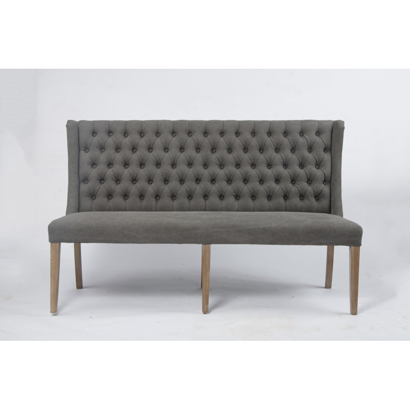 Banc de salle à manger rembourré Alexa Capri, Gris