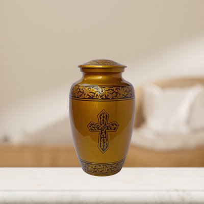 Handmade Holy Cross Large Cremation Urn