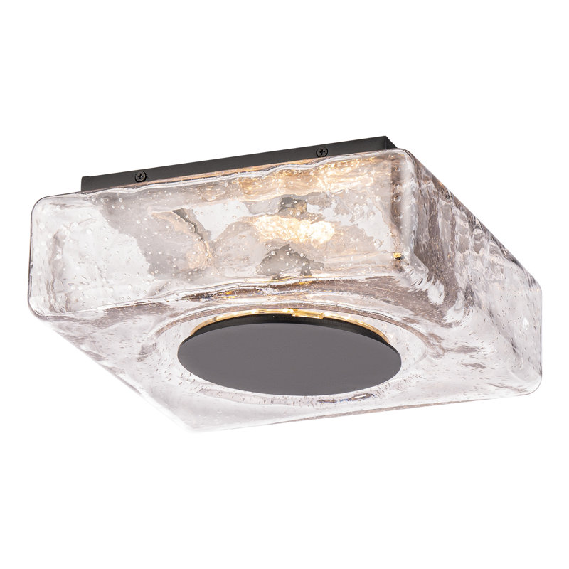 Cuboid Glass LED Flush Mount, 4000K