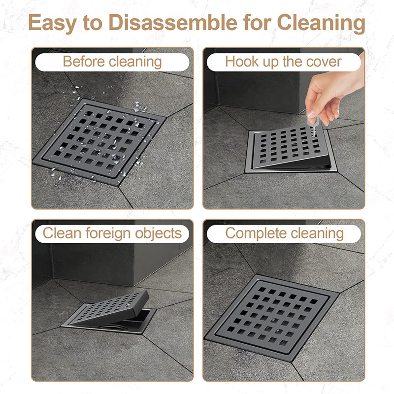 4'' W Tile-In, Black