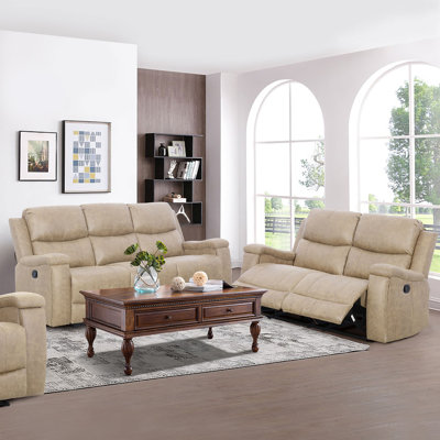 Chesa 2 - Piece Faux Leather Reclining Living Room Set, Recliner Couch Sofa Set