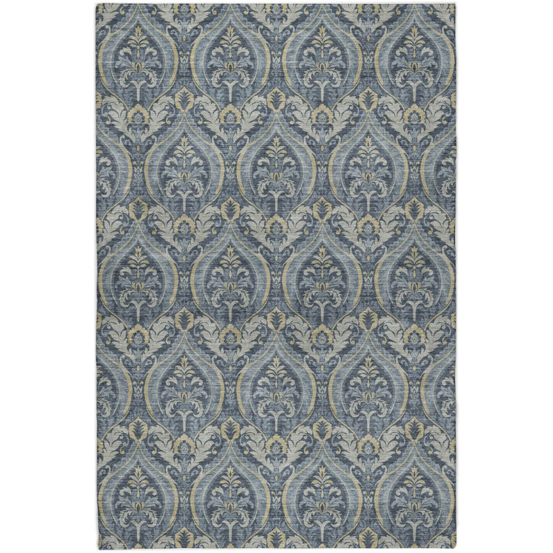 Premium Machine Washable Dream Shag ADS572 Panel Rug, Blue, 9' x 12'