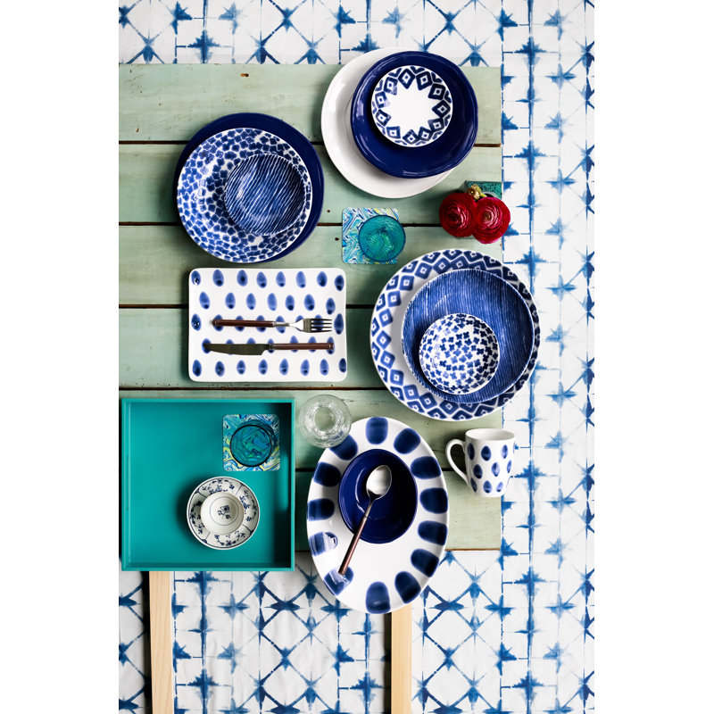 Santorini Handmade Ceramic Pasta Bowl
