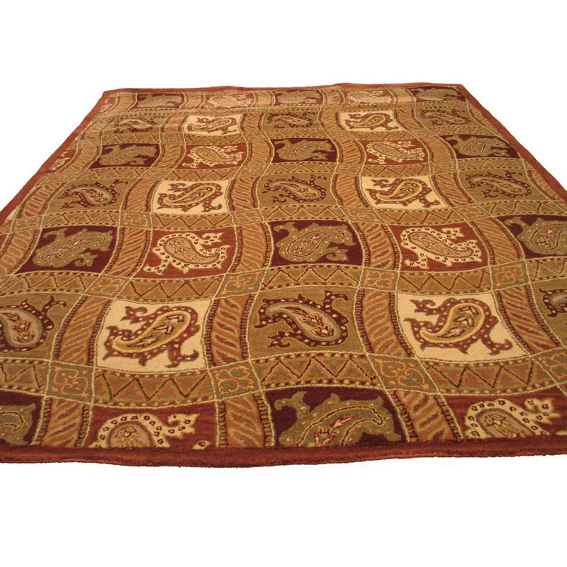 Hand Tufted Wool Area Rug in Pink