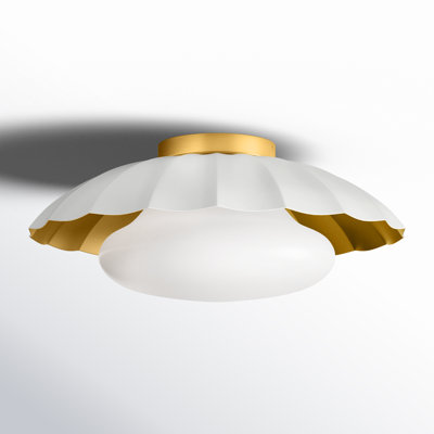 Granduca Single Light Glass Flush Mount