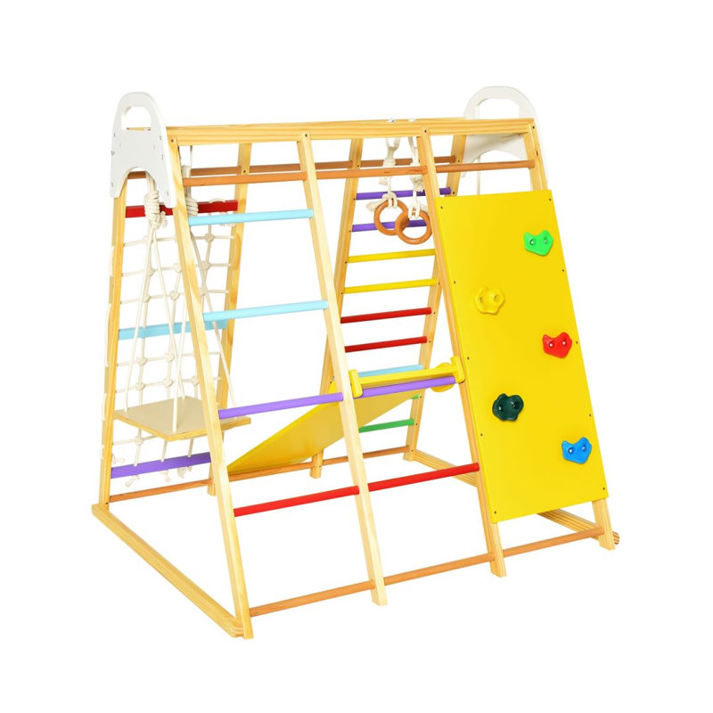 Giffin Freeport Park Wood Climber, Yellow/Natural
