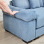Canapé modulaire surdimensionné en tissu velours côtelé de 92 po avec coussins décoratifs Cloud-116743741