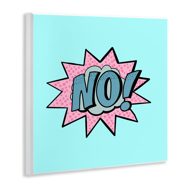 No Comic Speech Bubble Wall Plaque, design by Ashley Singleton