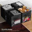 Bac de rangement 11 po avec fenêtre transparente Sorbus - paquet de 6, organisateurs de tissu pliables, noir-115332350