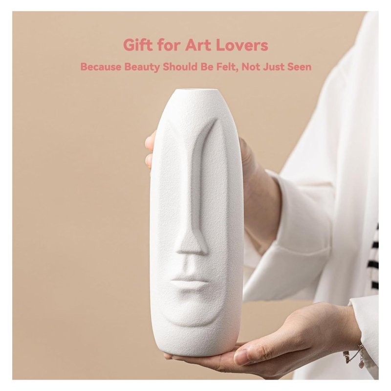 Ceramic Face Flower Vase