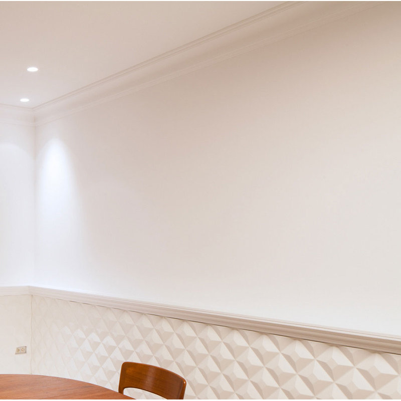 1-1/4 in D x 4-5/8 in W x 7' 6 in L Primed White Plain Polystyrene Panel Moulding