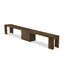 L'ensemble de 9 tables de salle à manger modernes comprend une table rectangulaire extensible, 7 chaises de salle à manger en tissu de polyester et 1 banc moderne, noyer antique-1347705917-1347705918