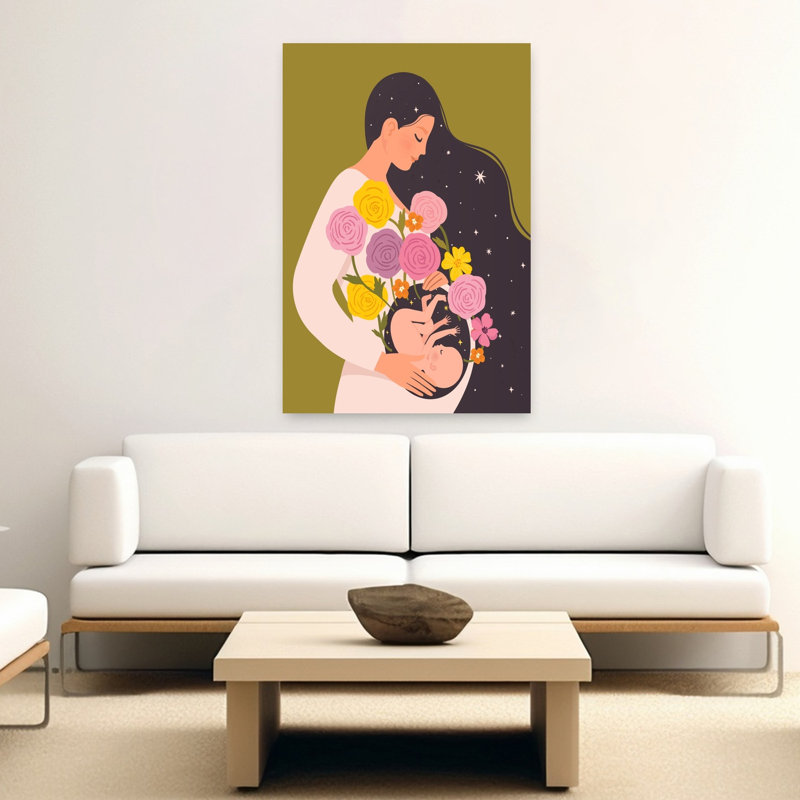 Motherhood In Bloom by Angelina Bambina - Wrapped Canvas Print, 152.4 cm H x 101.6 cm W