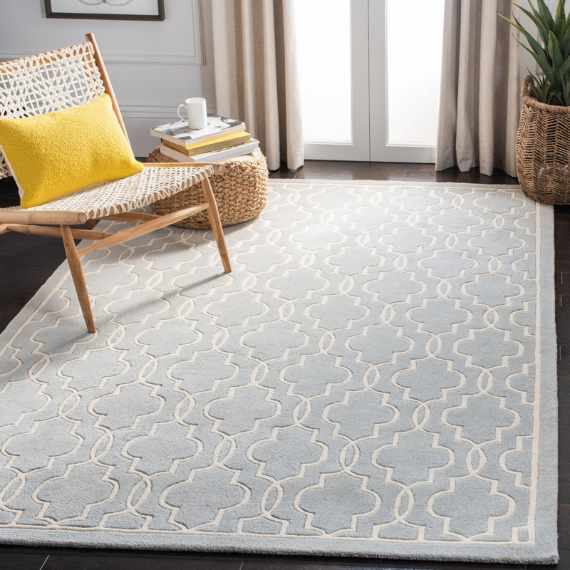 Carolene Hand Tufted Wool Geometric Rug, Runner 2'3" x 9'