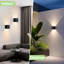 Applique murale d'extérieur à conduit en aluminium mat noir avec lumière réglable-1722105833